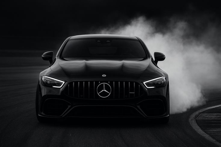 Black Mercedes-AMG sports car