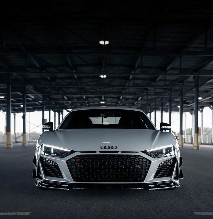 Silver Audi sports car